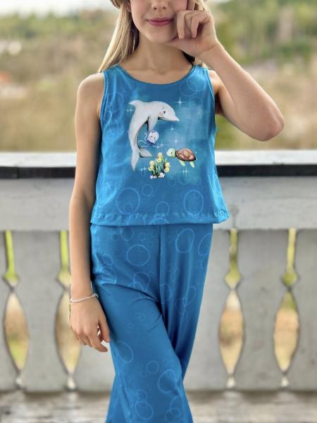 Little Ocean - Blasen türkis - Überbreite BIO Jersey