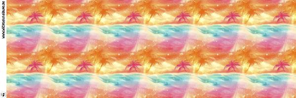 Summer - Palmen bunt - Überbreite BIO Jersey