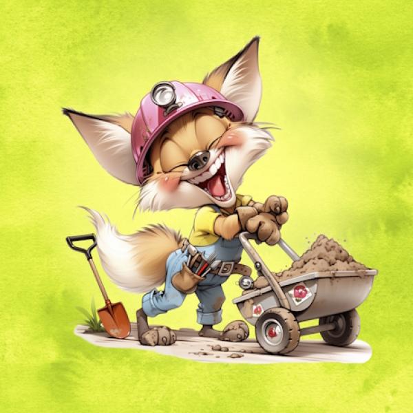Working Animals - Panelbild Fuchs - BIO Jersey