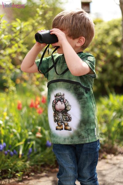 Explorer - Panelbild Nilpferd 70cm - BIO Jersey