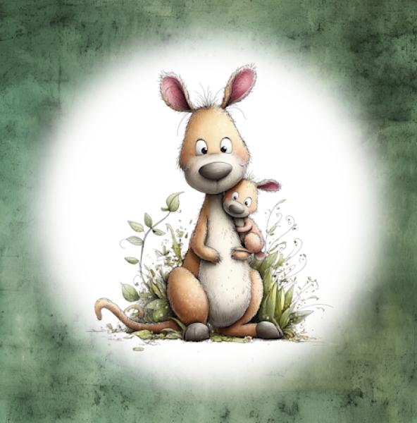 Explorer - Panelbild Känguru 70cm - BIO Jersey