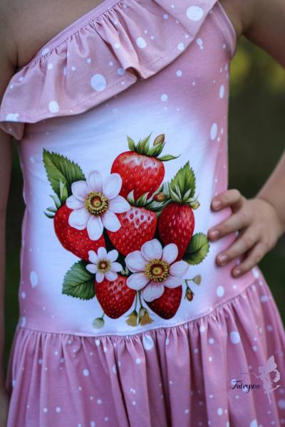 Fruits - Panelbild Erdbeeren 70cm - BIO Jersey