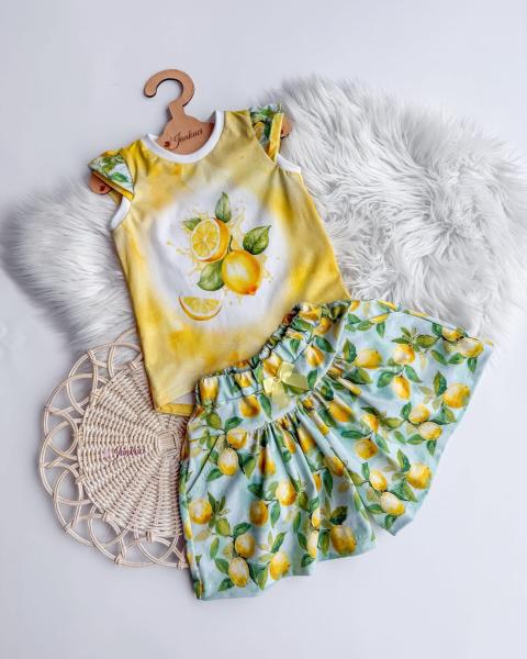 Fruits - Panelbild Zitronen 70cm - BIO Jersey