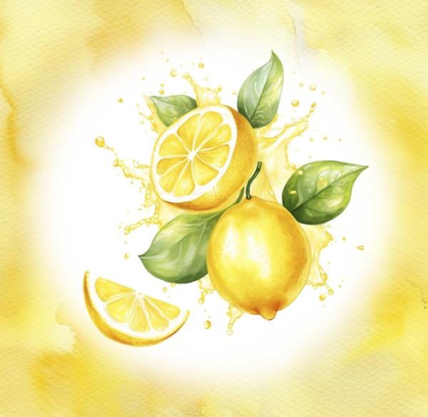 Fruits - Panelbild Zitronen 70cm - BIO Jersey