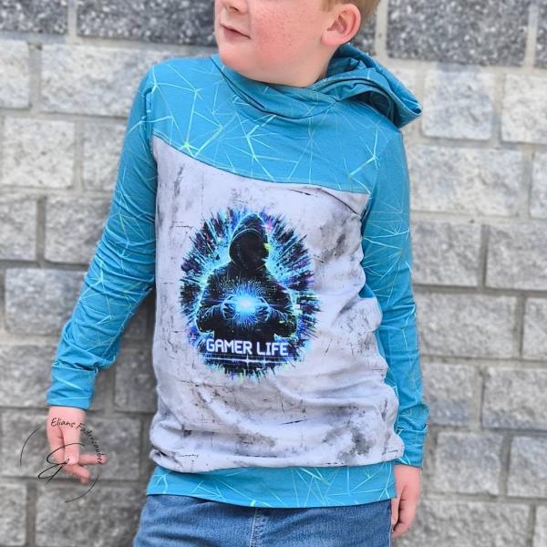 Gaming - Panelbild Gamer Life grau 70cm - BIO Jersey
