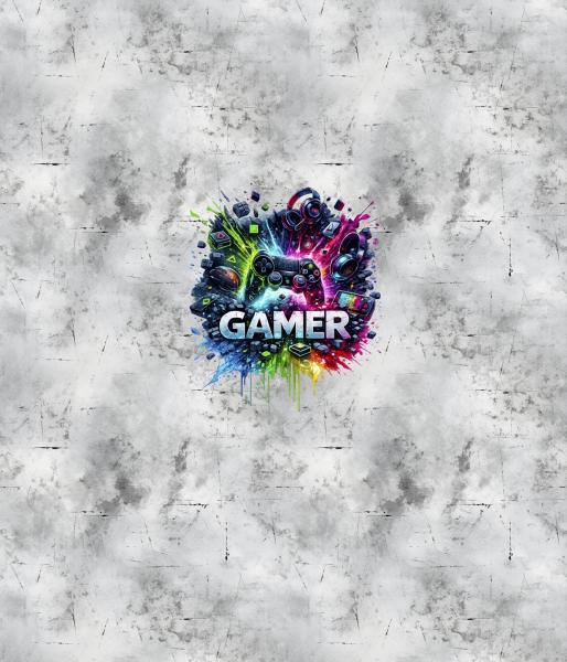 Gaming - Panelbild Gamer grau 70cm - BIO Jersey