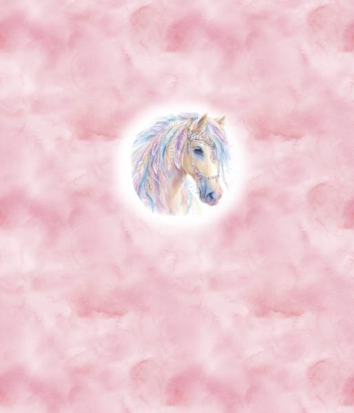 Fantasie - Panelbild Pferdekopf 70cm - BIO Jersey