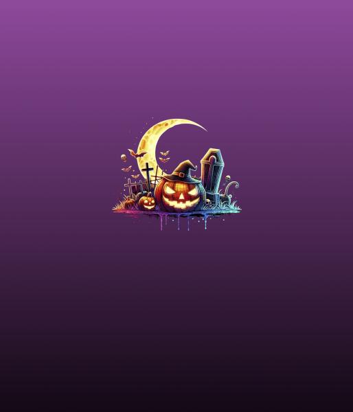 HalloAutumn Panel Kürbis lila – BIO French Terry