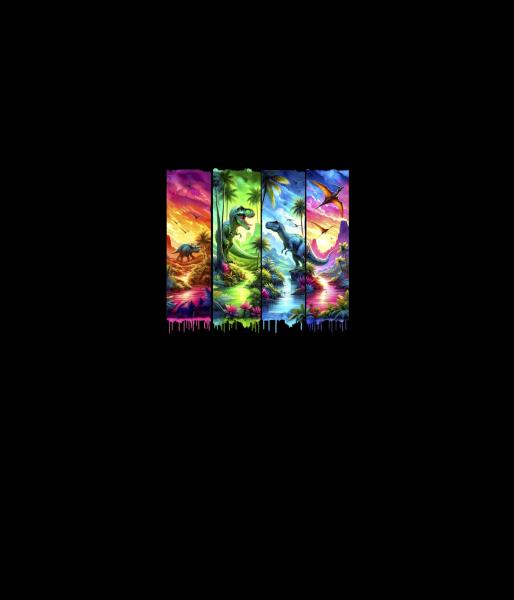 Print - Panelbild Dinos 70cm - BIO French Terry