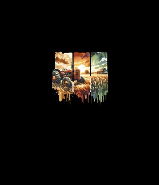 Print - Panelbild Traktor 70cm - BIO French Terry