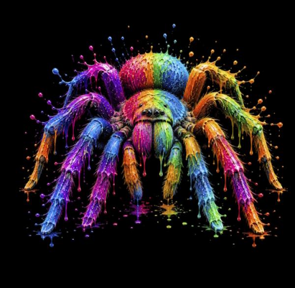 Wild Und Bunt - Panelbild Spinne 70cm - BIO French Terry