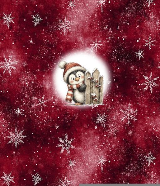 Winter Panel Pinguin - BIO French Terry