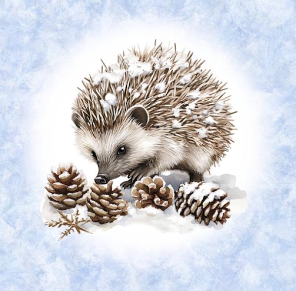 Winter Panel Igel - BIO French Terry