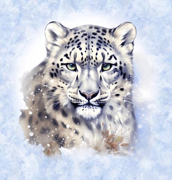 Winter Panel Leopard - BIO French Terry