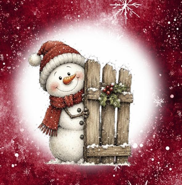 Winter Panel Schneemann - BIO French Terry