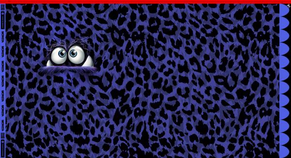 VORBESTELLUNG - Panel Monsta blau by Thorsten Berger - French Terry, Swafing