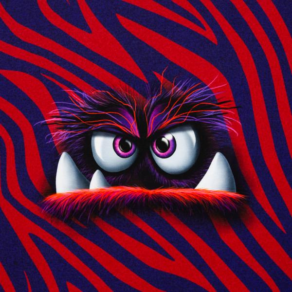 VORBESTELLUNG - Panel Monsta rot by Thorsten Berger - French Terry, Swafing