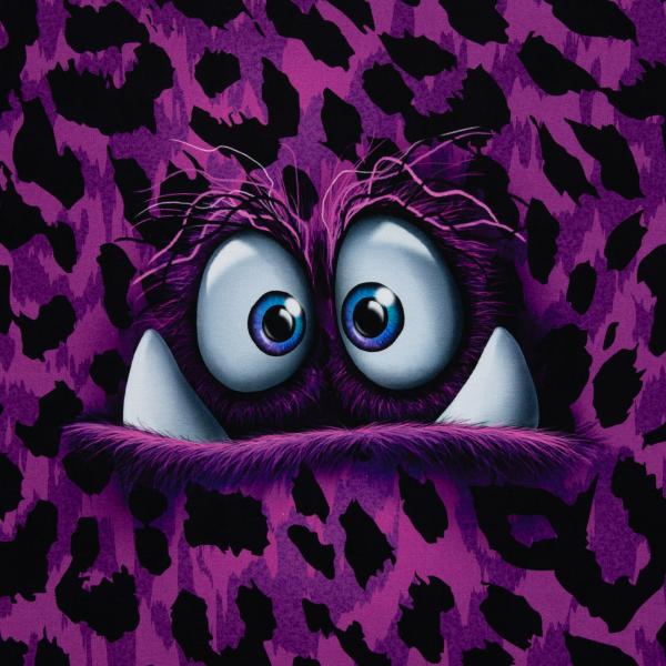 VORBESTELLUNG - Panel Monsta lila by Thorsten Berger - French Terry, Swafing