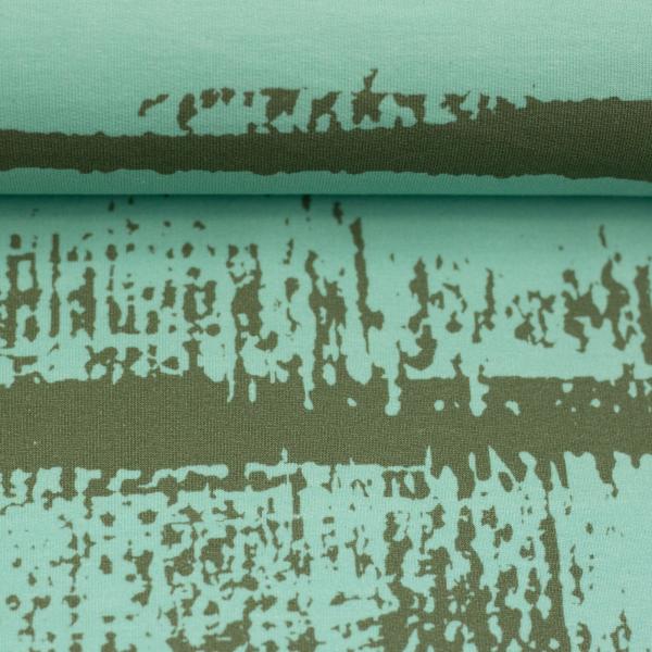 VORBESTELLUNG - Kombi Streifen mint - Dachshund Berny by Thorsten Berger - French Terry, Swafing