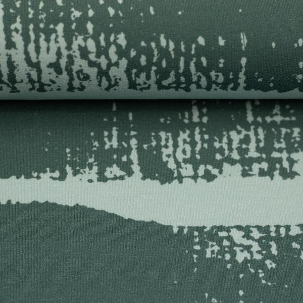 Kombi Streifen grün - Dachshund Berny by Thorsten Berger - French Terry, Swafing