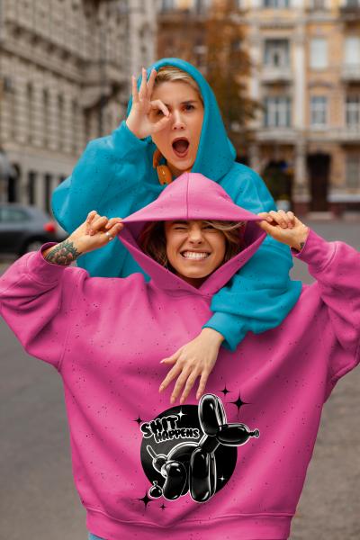 VORBESTELLUNG - Panel Shit Happens pink by Thorsten Berger - French Terry, Swafing