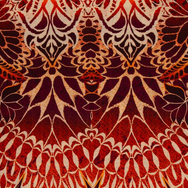 Iris rot orange, Viskosewebware - Swafing
