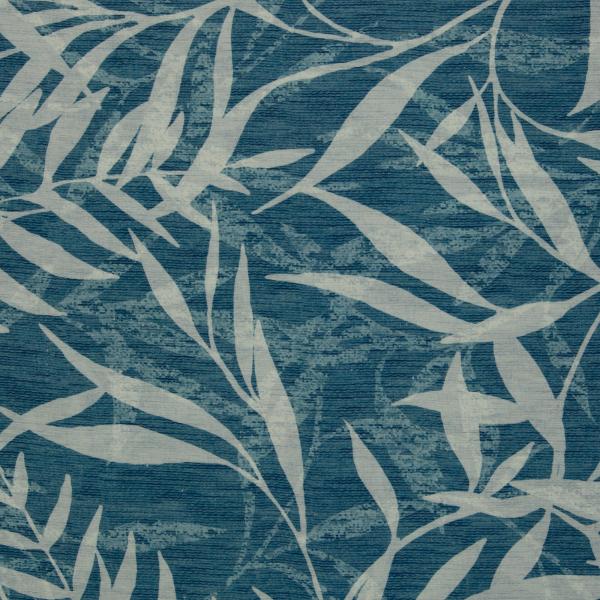Ira Blätter blau, Leinen Mischgewebe - Swafing
