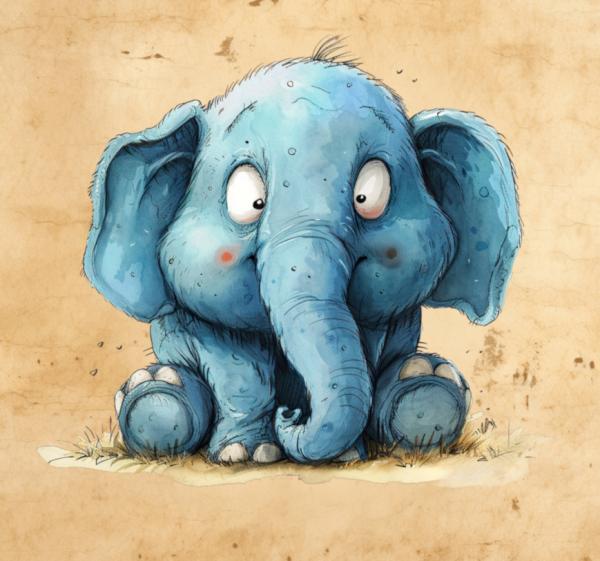 Schrullige Safari - Elefant - BIO French Terry