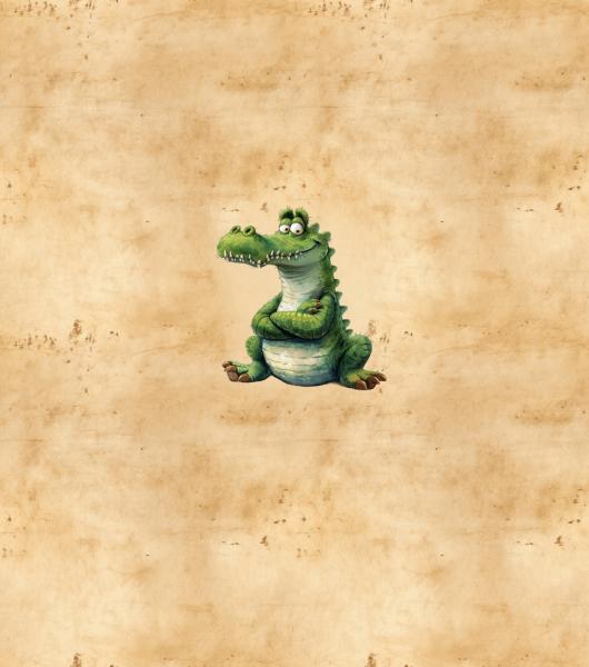 Schrullige Safari - Krokodil - BIO French Terry