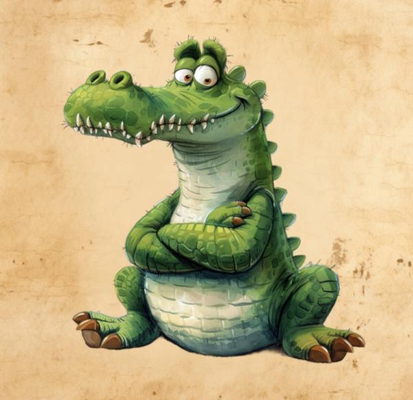 Schrullige Safari - Krokodil - BIO French Terry