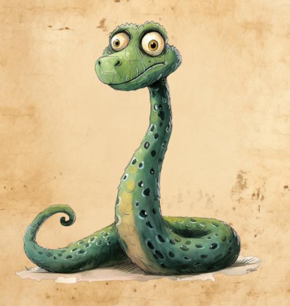 Schrullige Safari - Schlange - BIO French Terry