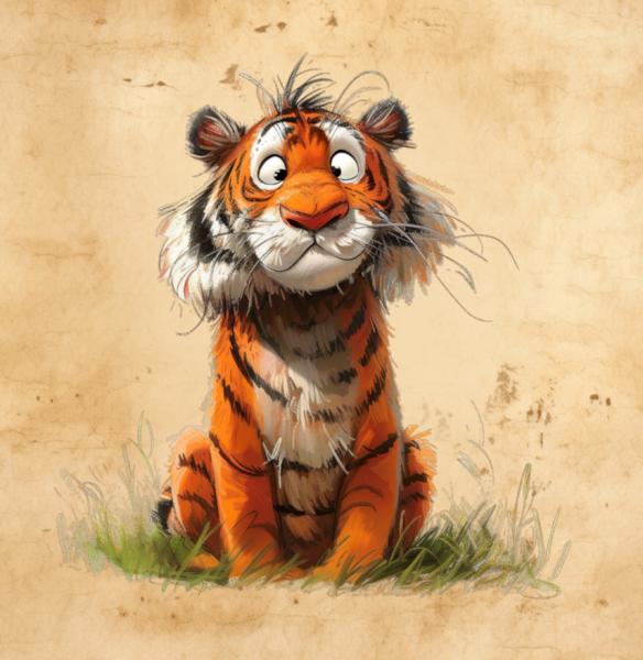 Schrullige Safari - Tiger - BIO French Terry