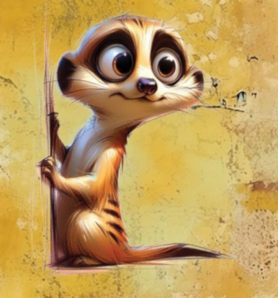 Guck Guck Erdmännchen Panel – BIO French Terry