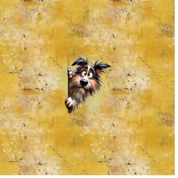 Guck Guck Hund Panel – BIO French Terry