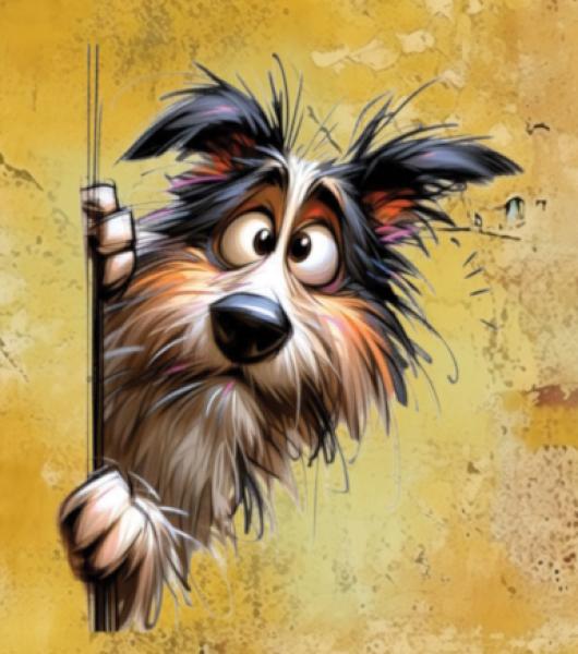 Guck Guck Hund Panel – BIO French Terry
