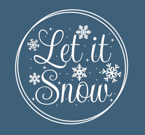Winterzauber - Panelbild Let it Snow 80 cm - BIO French Terry