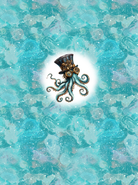 Sealife - Steampunk Oktopus 70cm - BIO Jersey