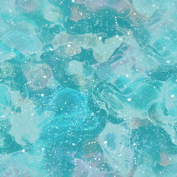!Farbabweichung zu den Panelen! - Sealife - Wasser pastell - BIO Jersey