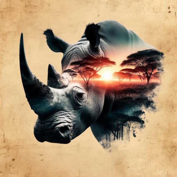 Savanne - Nashorn 70cm - BIO Jersey