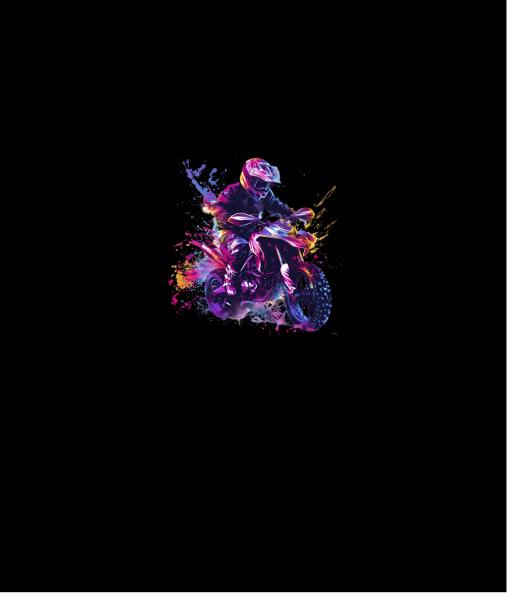 Neon - Panelbild Motorrad 70cm - BIO French Terry