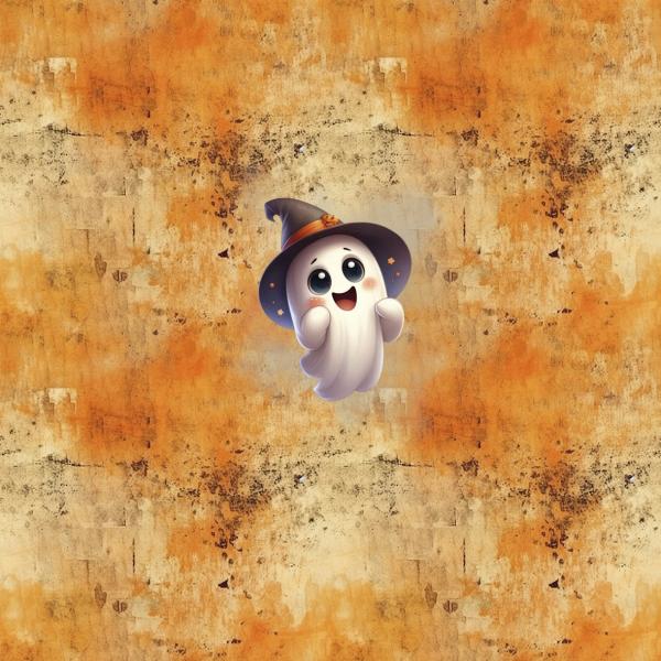 Halloween - Panelbild Geist - BIO French Terry