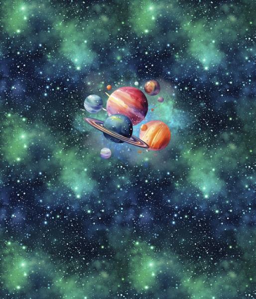 Galaxy Planeten Panel – BIO French Terry