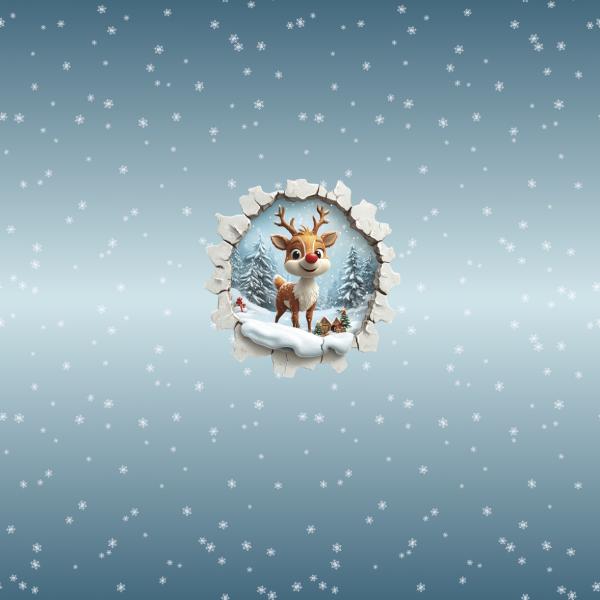 It's cold outside - Rentier blau - BIO French Terry