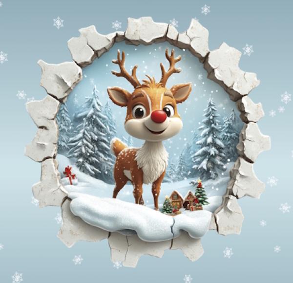 It's cold outside - Rentier blau - BIO French Terry