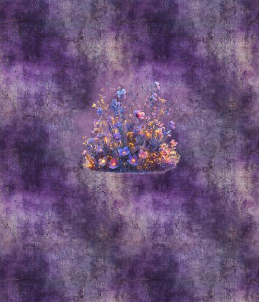 Midnight Garden - Blumen 70cm - BIO French Terry