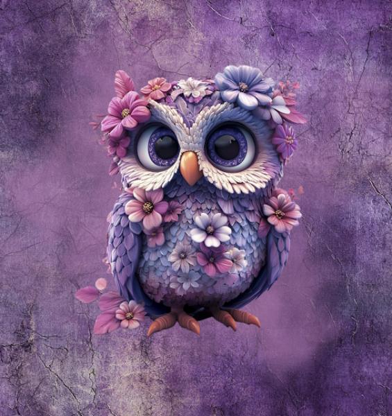 Midnight Garden - Eule 70cm - BIO French Terry