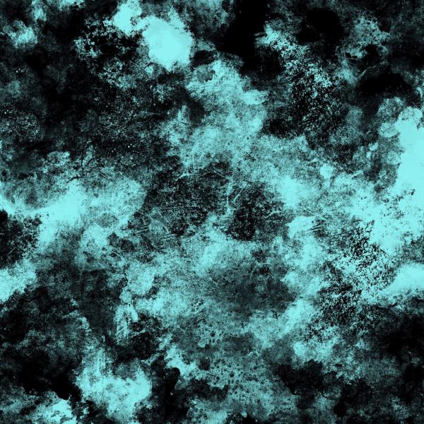 Streetwear - Grunge schwarz türkis - Überbreite BIO French Terry