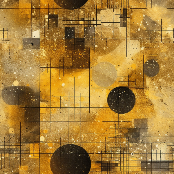 Fairytale - Gold Abstrakt - Überbreite BIO French Terry