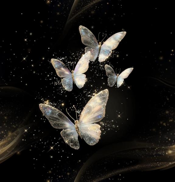 Fairytale - Schmetterlinge 70cm - BIO French Terry