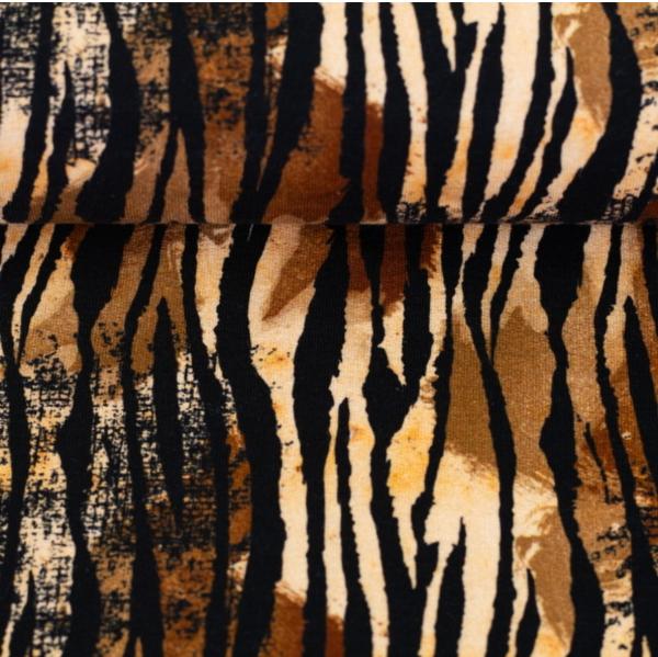Tiger beige braun - Leska - Jersey, Swafing